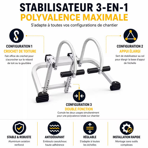 2-in-1 Stabiliser Telescopic Ladder