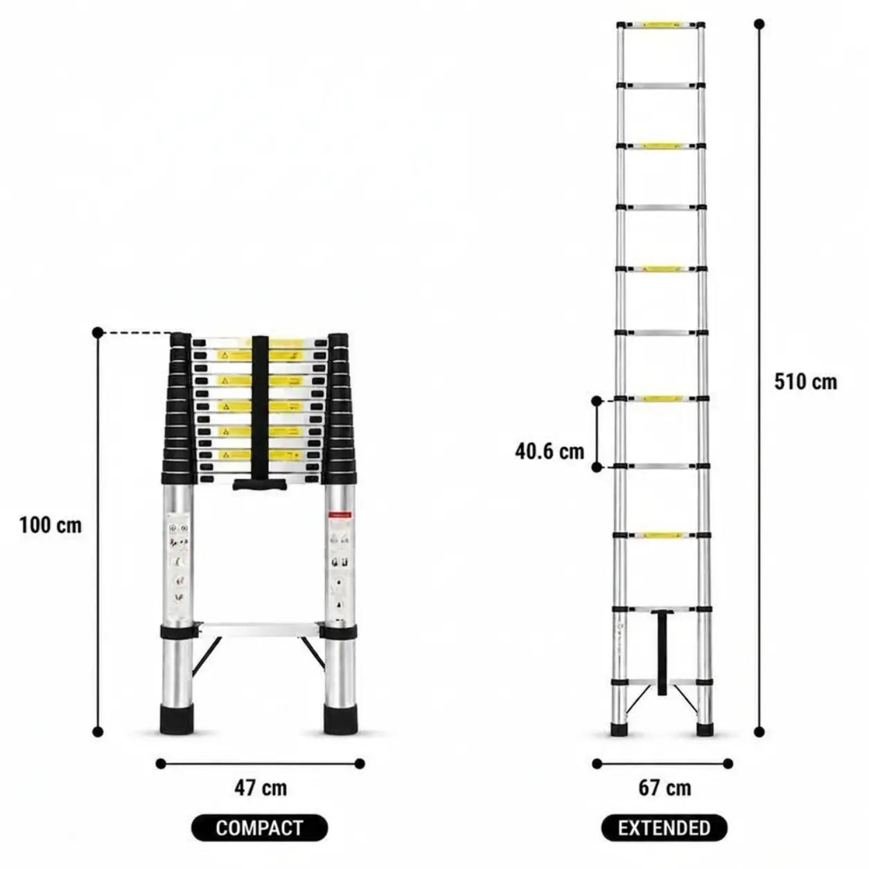 Telescopic Ladder 5,1m