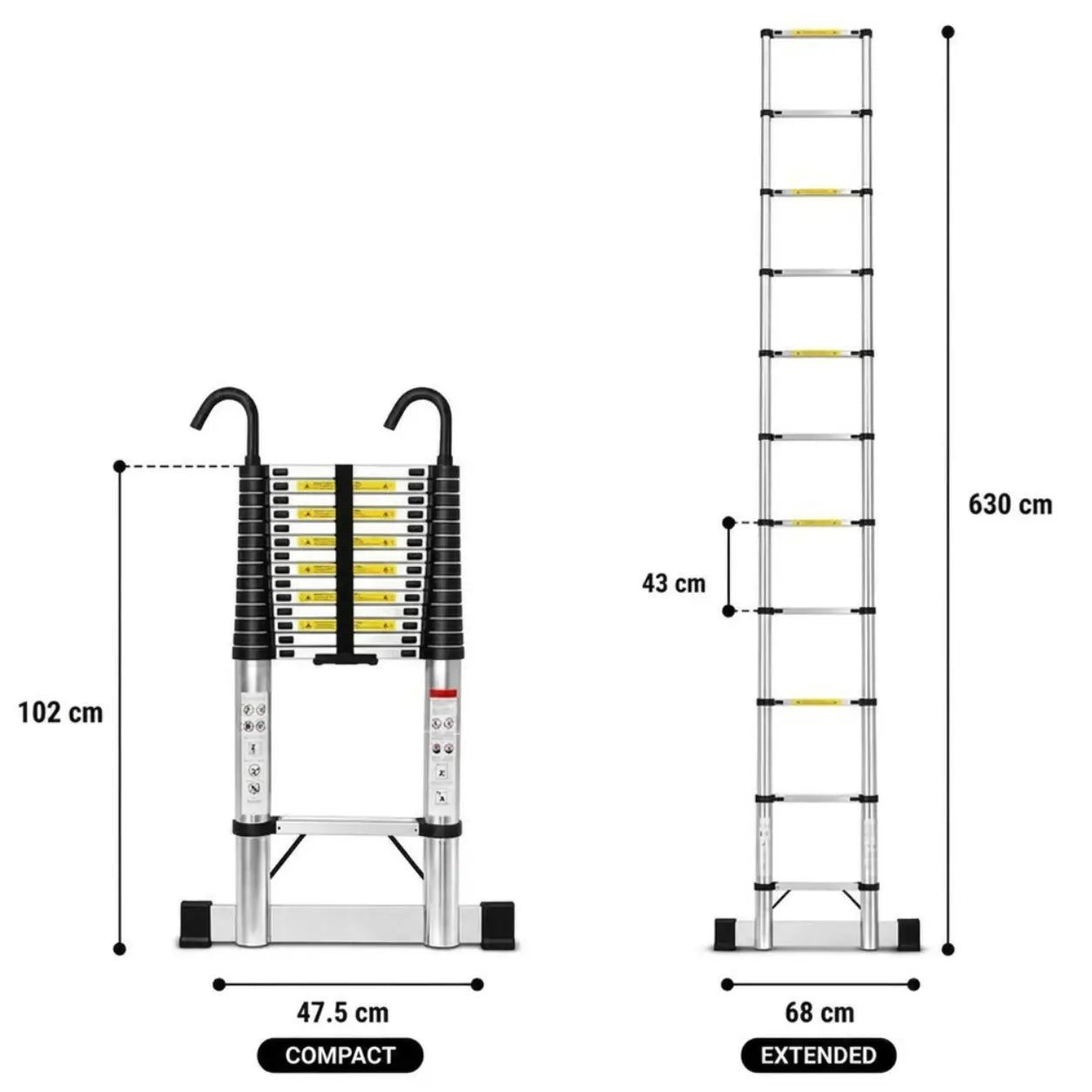 Telescopic Ladder 6,2m