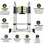 Multi-Purpose Telescopic Ladder 5m