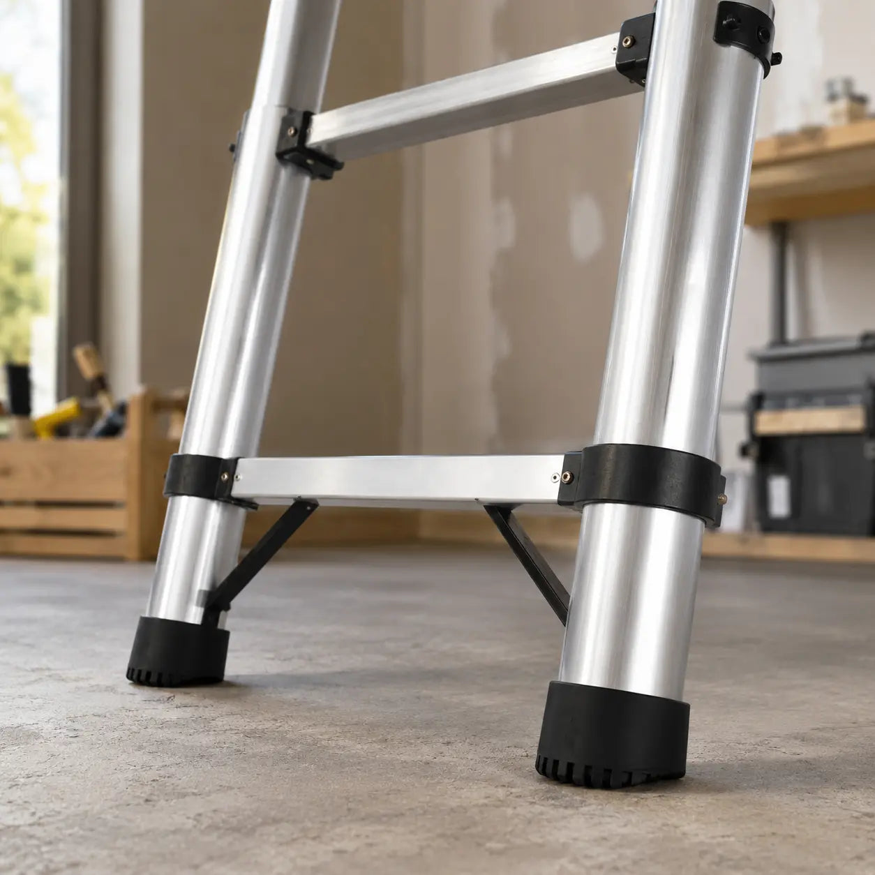 Non-slip feet Telescopic Ladder
