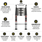 Telescopic Ladder 4,4m with Hook