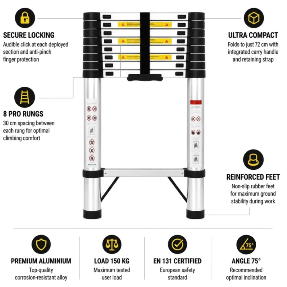 Telescopic Ladder 2,6m
