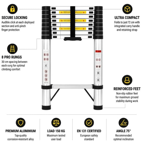 Telescopic Ladder 2,6m