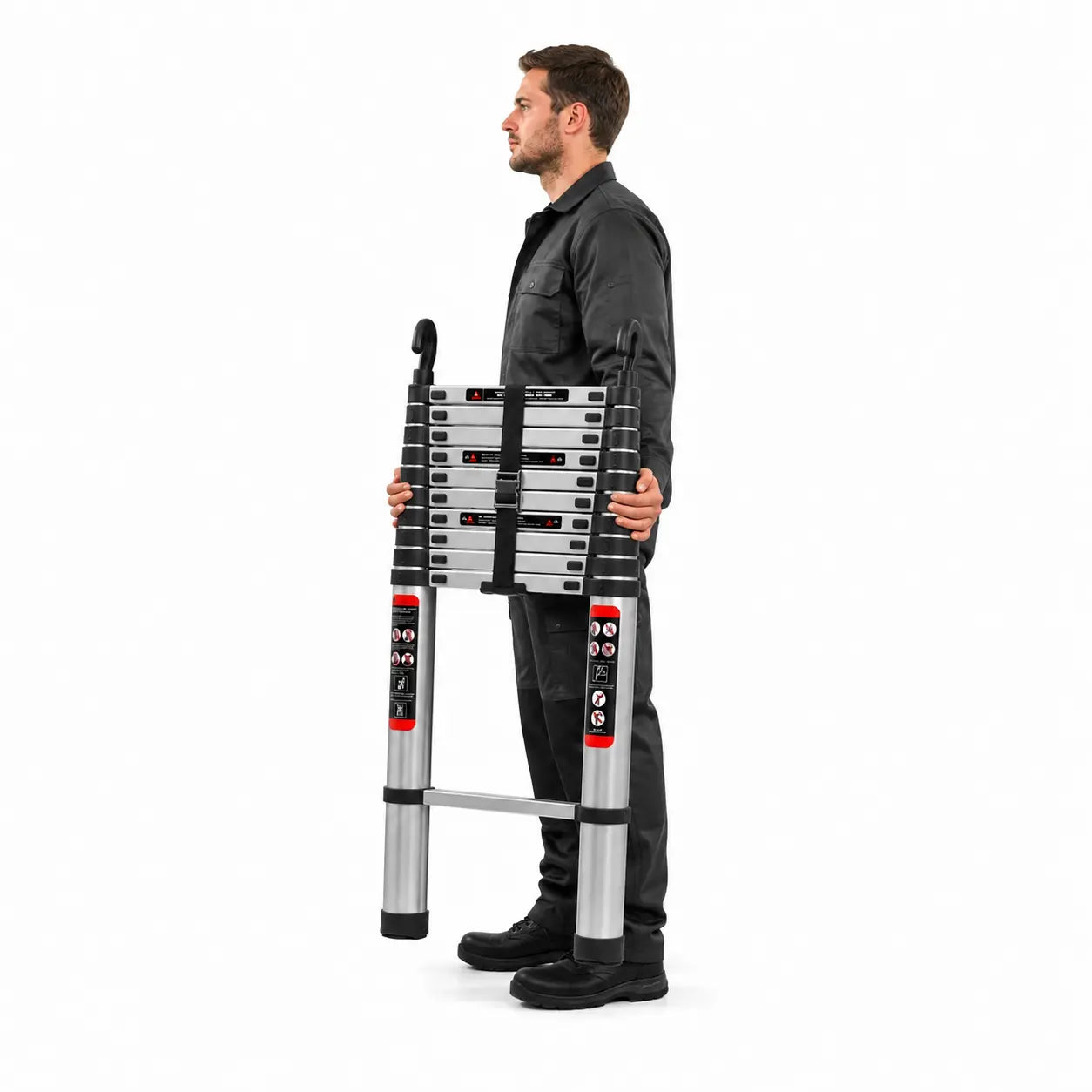 Telescopic Ladder 4,4m with Hook