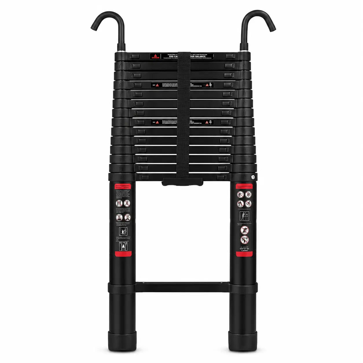Telescopic Ladder 6,2m Black