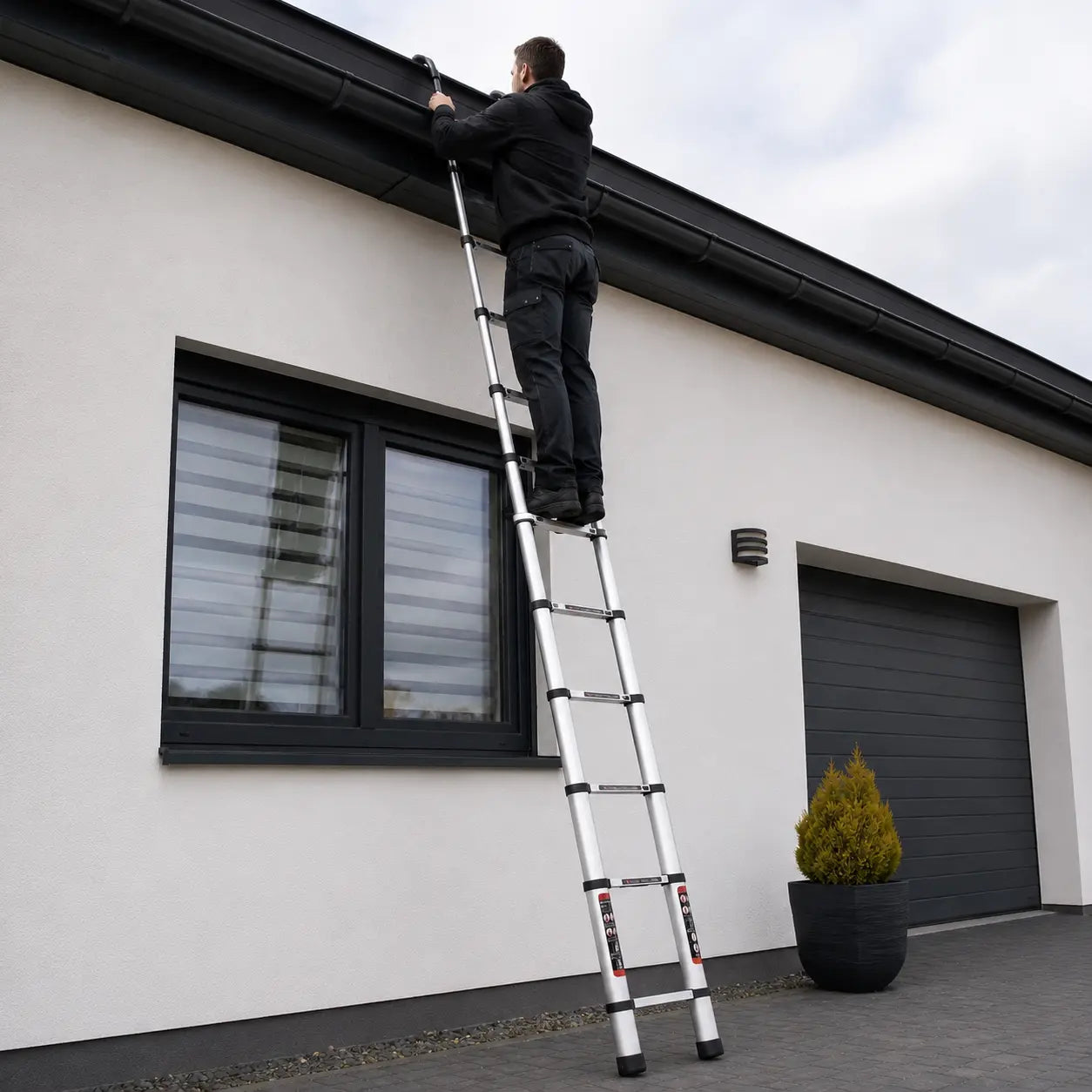 Telescopic Ladder 4,4m with Hook